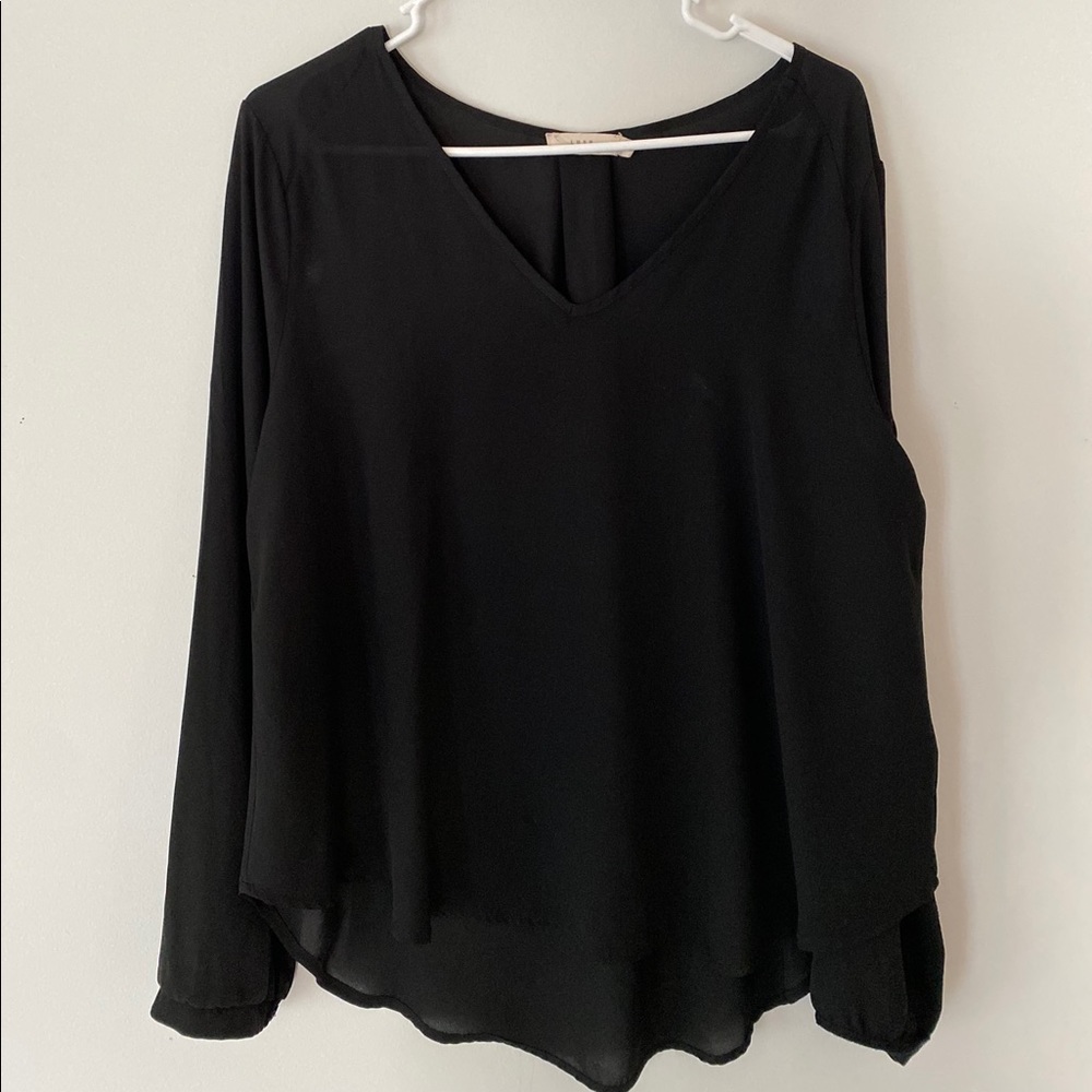 Lush black work blouse